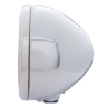 Stainless Classic H4 Headlight w/Amber Turn Signal