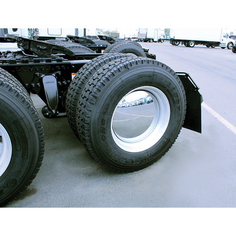 Rear moon axle cover with 33mm thread on nut covers, closer view