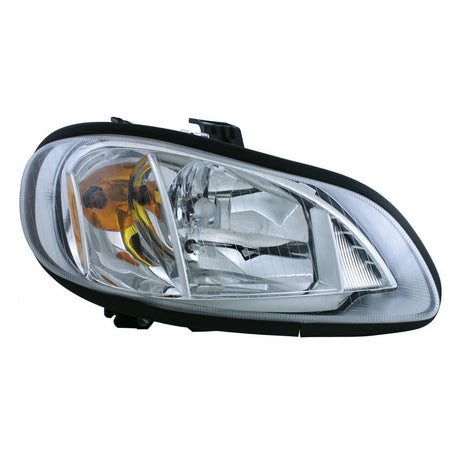 Close-up of Freightliner M2 headlight