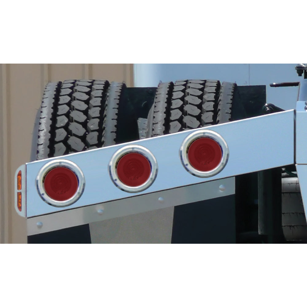 Angled Two-Piece Rear Light Bar with 4" Round Lights