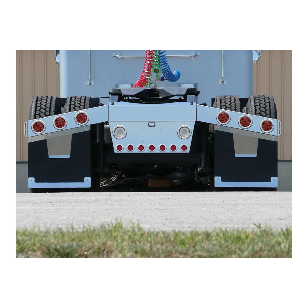 Angled Two-Piece Rear Light Bar with 4" Round Lights