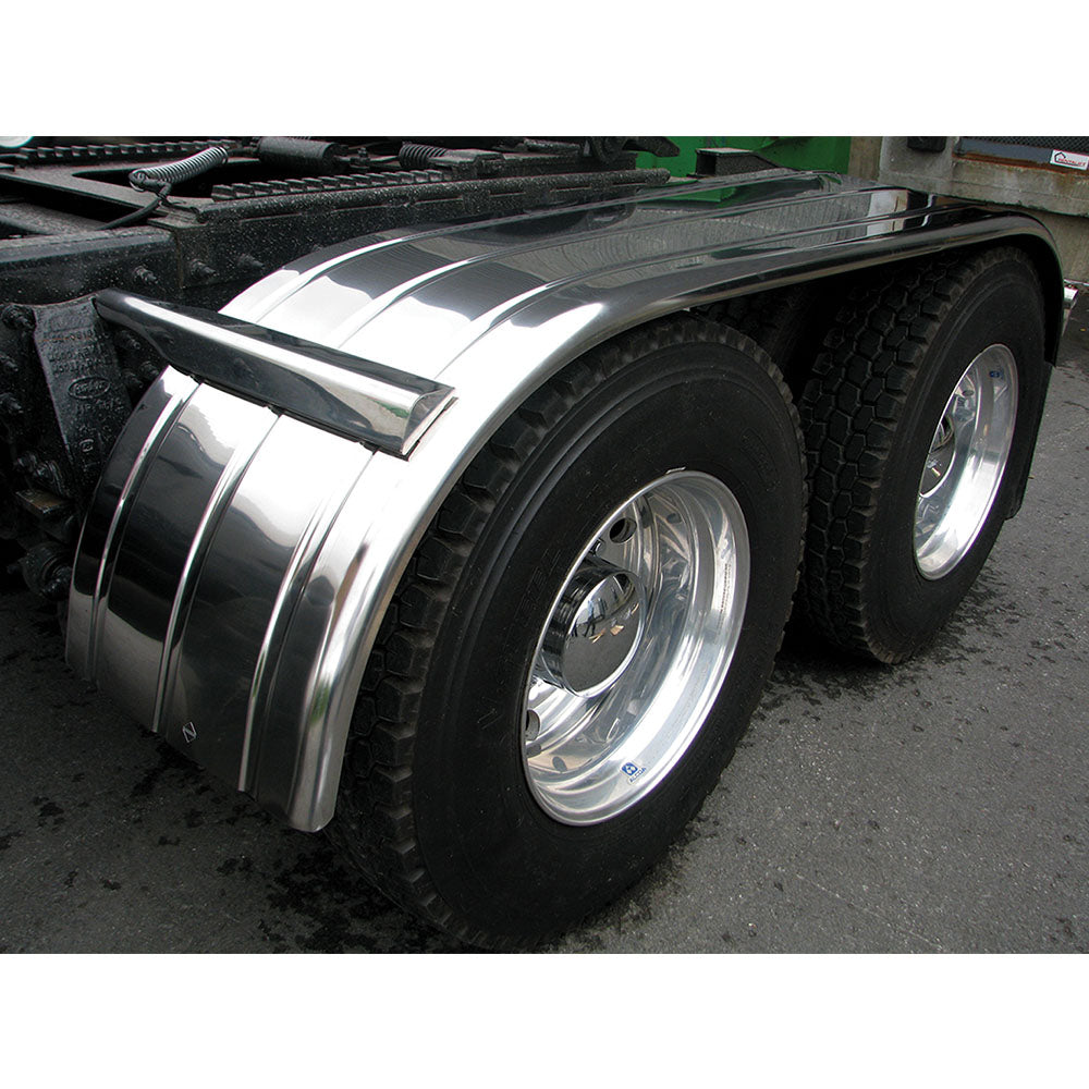 120" Ribbed SS Full Fenders Rolled Edge