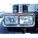Dual Rectangular Headlight Bezel 50 Flatline LED Lights