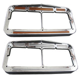 Dual Rectangular Headlight Bezel 50 Flatline LED Lights