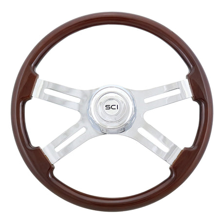 18" Classic mahogany steering wheel