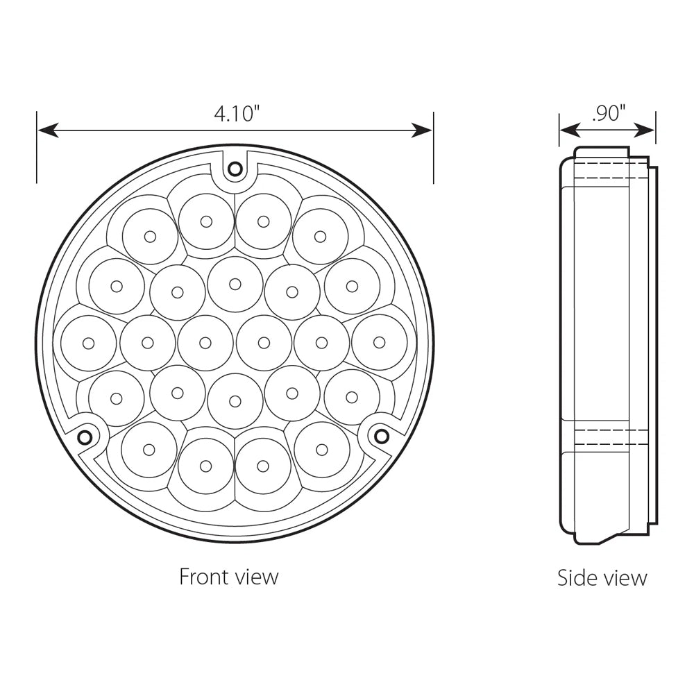 4" Round Pearl LED Load Light with 1156 Plug