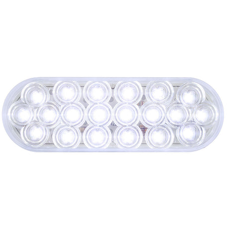 6" White 20 LED oval back up light