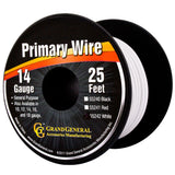 25' Spool of 14-Gauge White Wire
