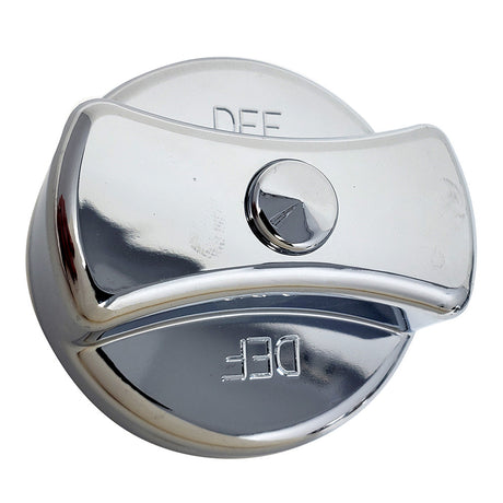Freightliner Diesel exhaust fluid (DEF) cap cover, close-up