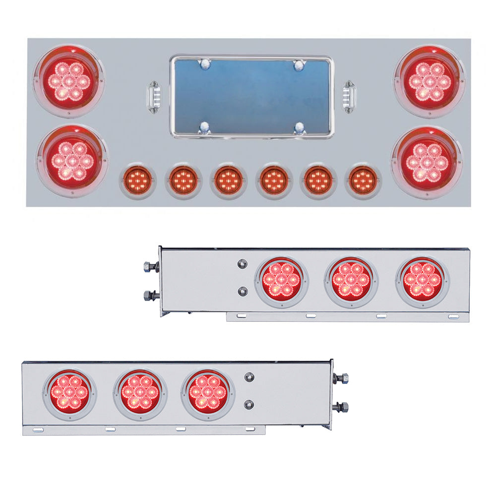 Stainless Steel Center Panel and Rear Light Bar Set