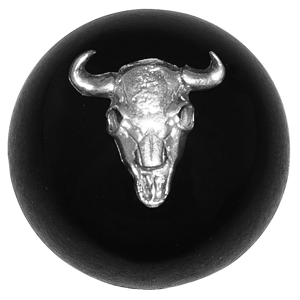 Solid Colored Chrome Cow Skull Shifter Knob