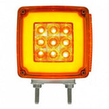 4" 28 LED Square Double Face GLO Light