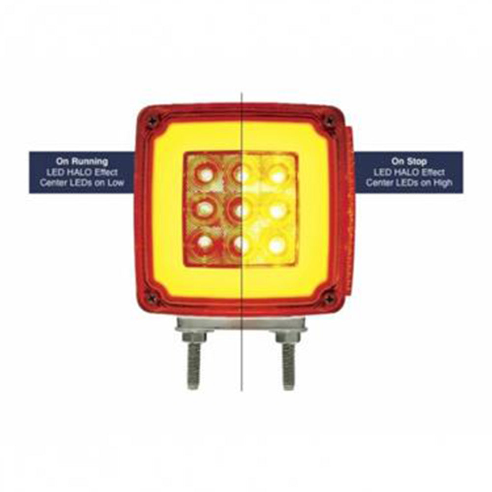 4" 28 LED Square Double Face GLO Light