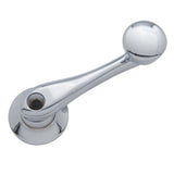 Plain Chrome Window Crank with Square Adapter