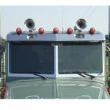 Peterbilt Dimpled Stainless Steel Windshield Trim