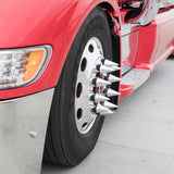 33mm x 4-1/8" Chrome Spike Nut Cover - Thread On