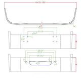 International 9100, 9200, 9400 18" Chrome Bumper