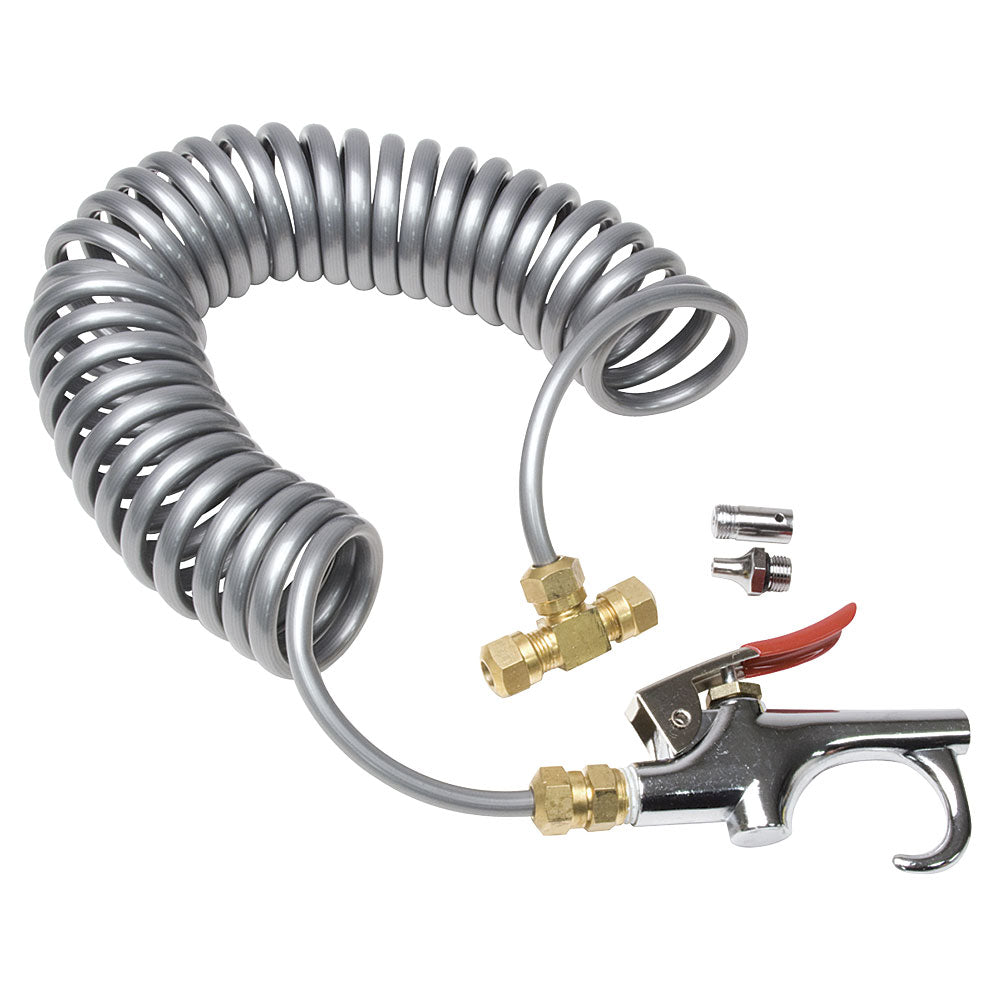 Truck Cab Air Blow Gun Kit with 11.5' Coil
