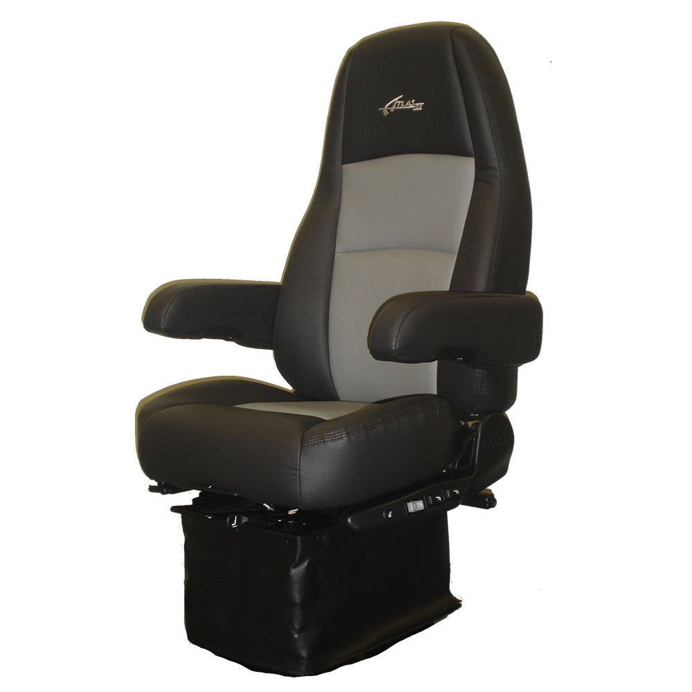 Atlas II Thermassage Seat with Heat and Massage, Black/Gray UltraLeather