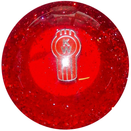 Close-up of glitter Kenworth air brake knob