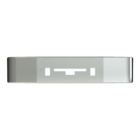 18" Chrome set back bumper for Freightliner Columbia 2004 and older, close-up