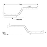 Kenworth DayLite Door Contoured Under Window Trim Slim Style