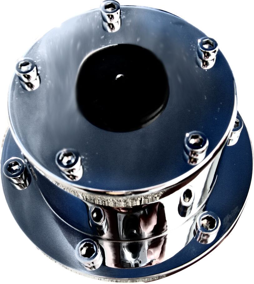 Chrome Billet Aluminum Oil Cap Covers for Unimount Wheels