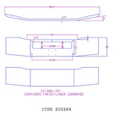 Freightliner Coronado 2002-2009 19" Chrome Bumper
