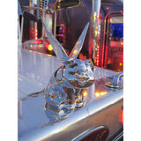 Chrome Winged Pig Hood Ornament