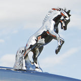 Chrome Fighting Stallion Hood Ornament