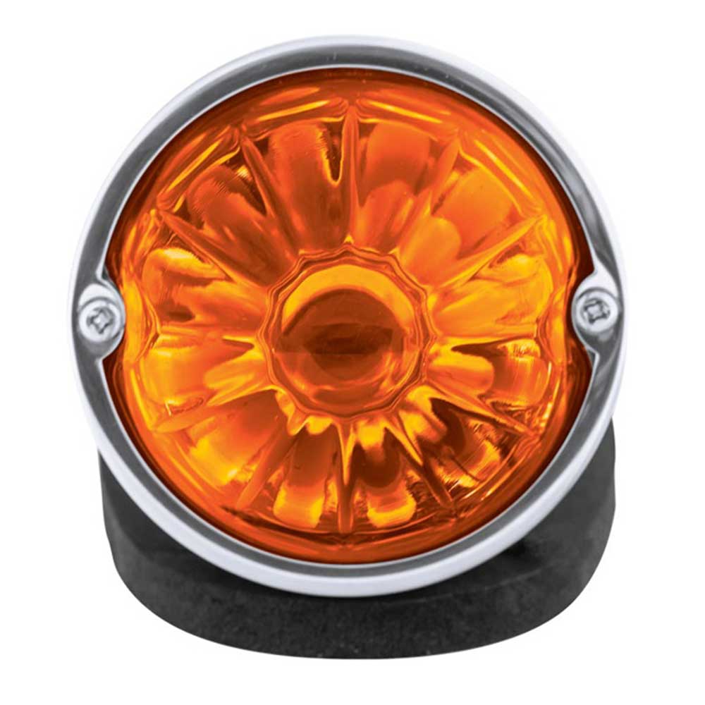 Chrome Die Cast Torpedo Cab Light with Watermelon Glass Lens & 1156 Bulb