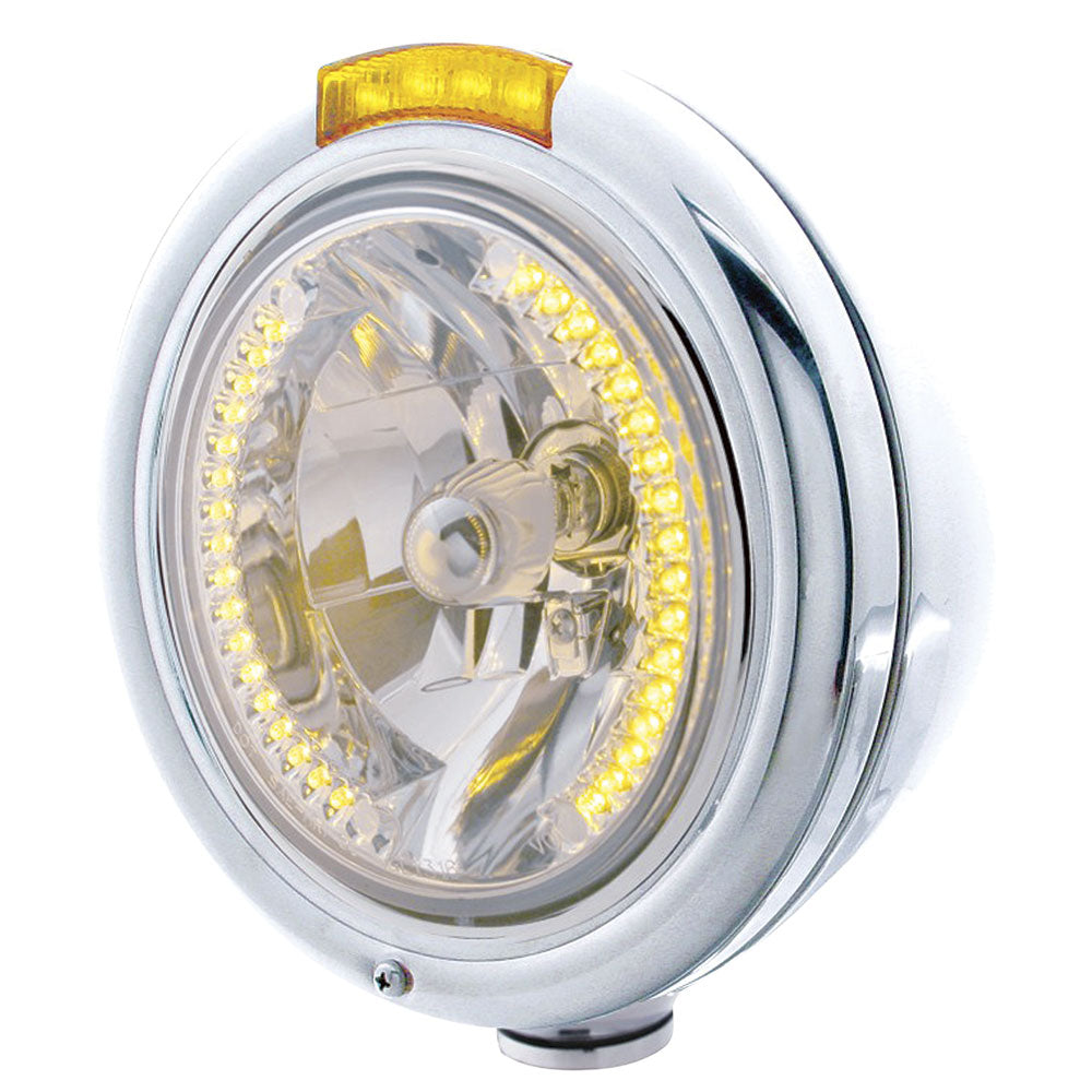 Stainless Classic H4 Headlight Dual Function LED