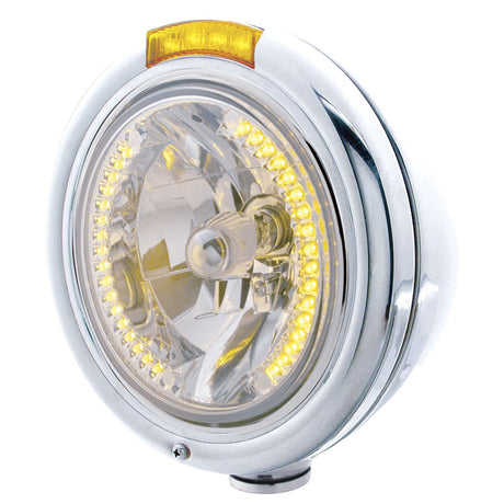 Stainless Classic H4 headlight dual function LED