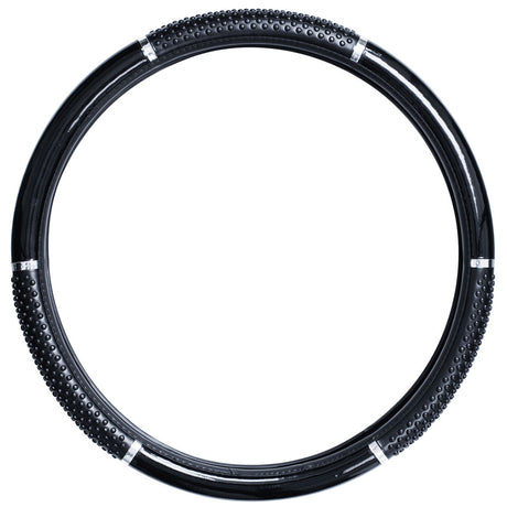 Black steering wheel cover with grippers 18"