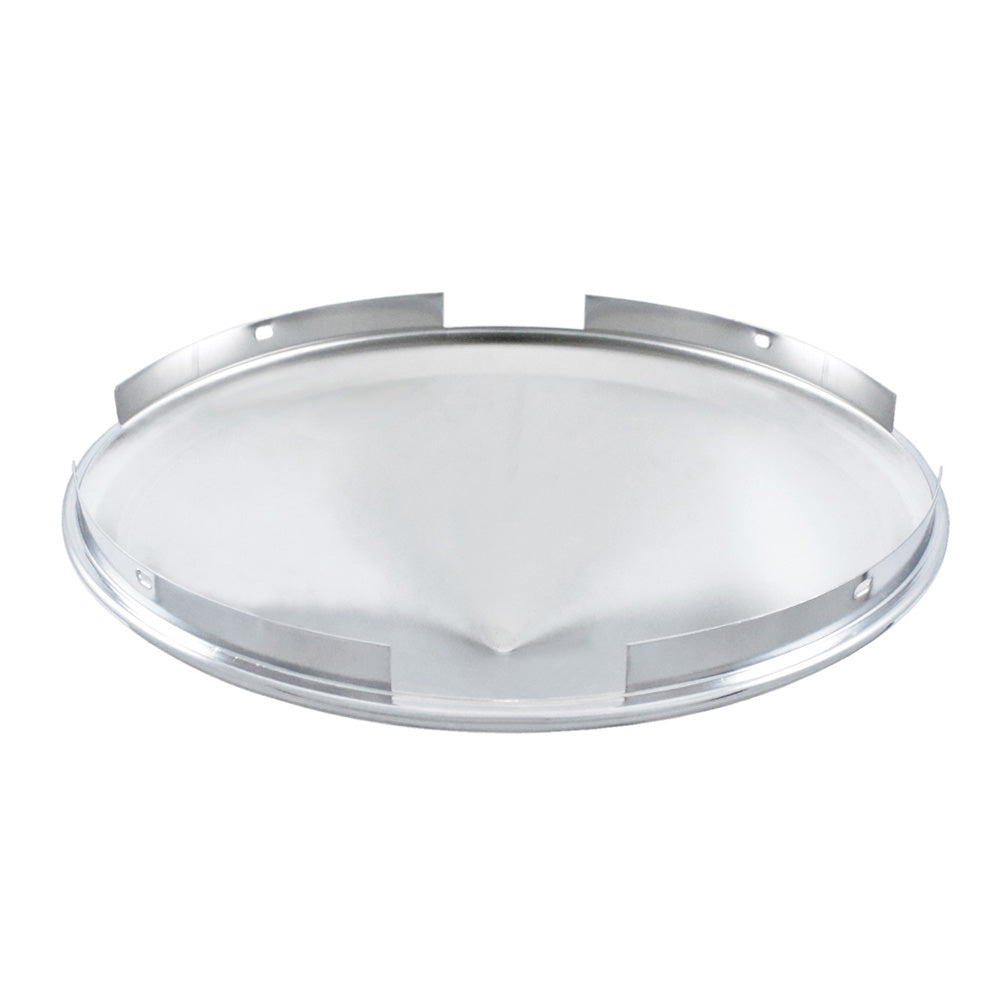 Chrome Front Pointed Hubcap 4 Notch, 7/16" Lip