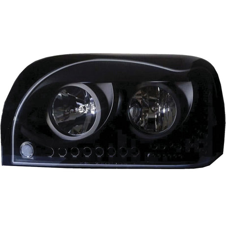 Freightliner Century blackout headlight, close-up