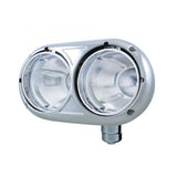 Peterbilt 359 Stainless Dual Headlight Housing with Inner Lamp Bucket