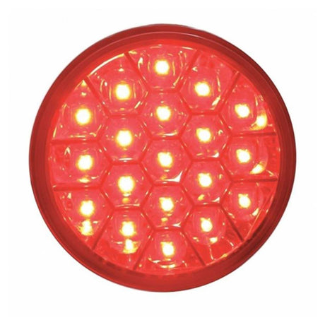 4" Round reflector stop, turn, tail red 19 LED light