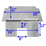22"L x 12"H x 24" Aluminum In-Frame Tool Box