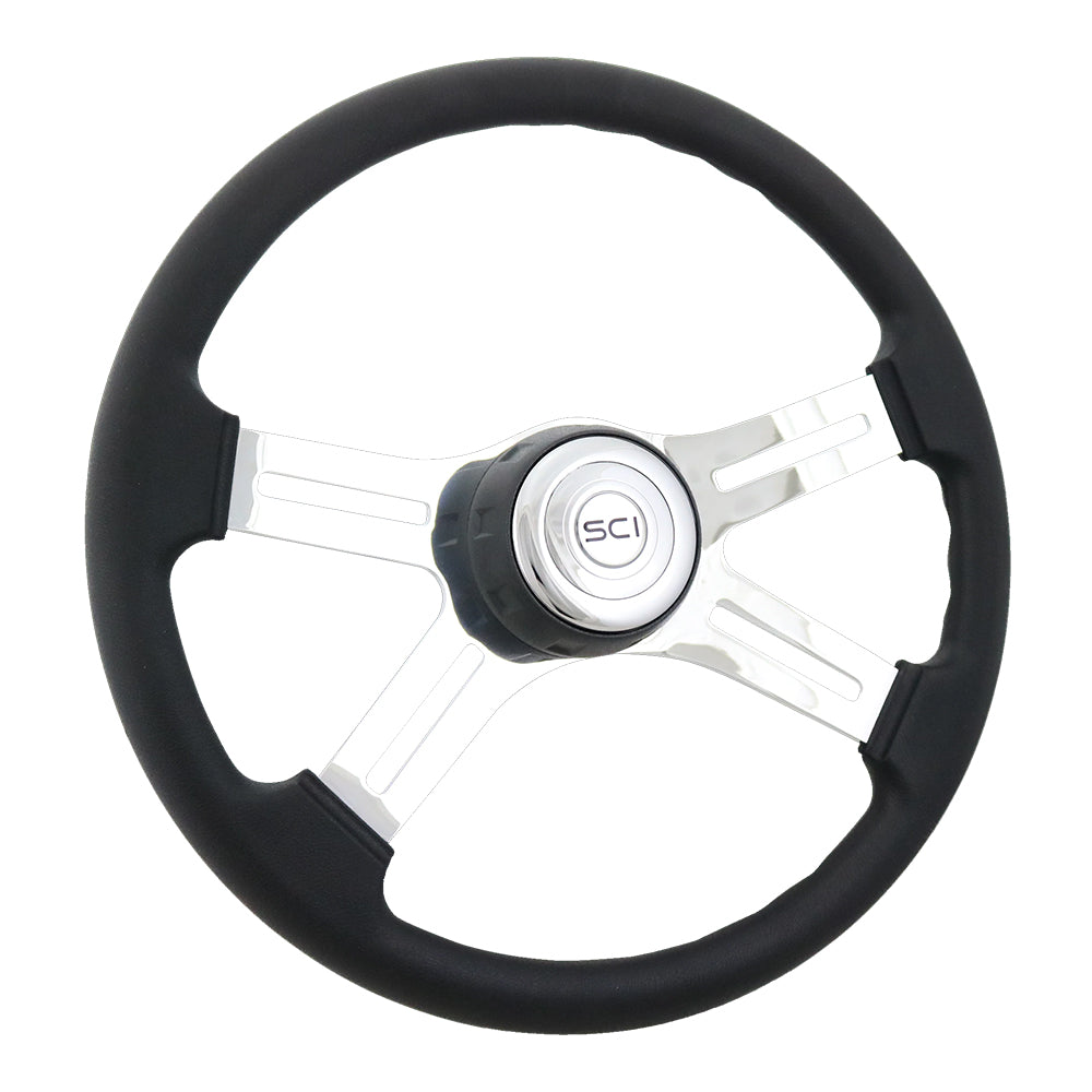4 Spoke Polyurethane Steering Wheel 18"