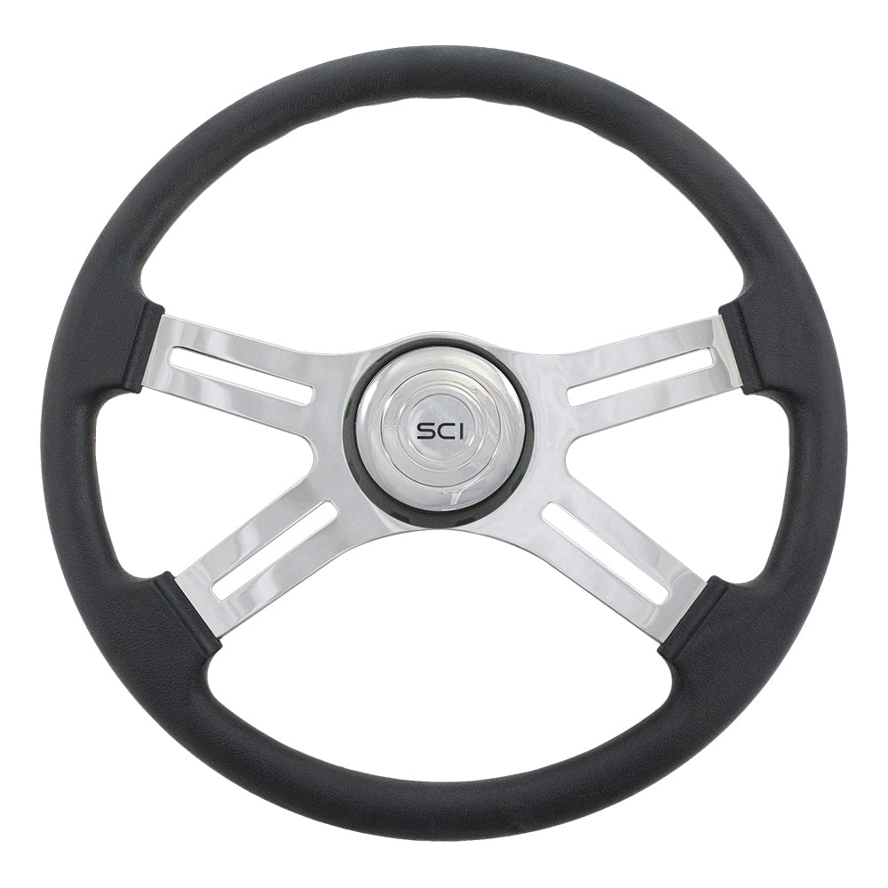 4 Spoke Polyurethane Steering Wheel 18"