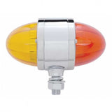 3-1/2" Amber/Red 17 LED Reflector Watermelon Double Face Light