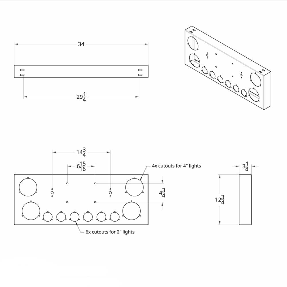 Stainless Steel Center Panel with Halo LED Lights