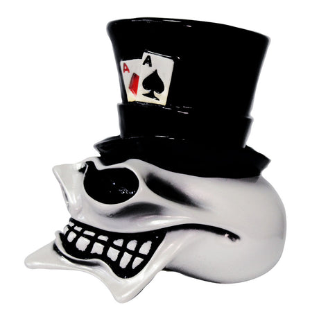 Close-up of mcPhail top hat skull shifter knob