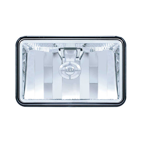 Close-up of 6" X 4" low beam and high beam high power LED headlights