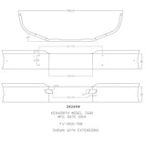 14" Kenworth T680 Chrome Bumper