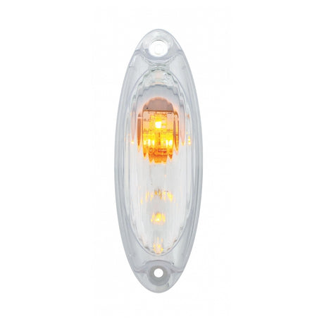 Close-up of Freightliner Cascadia LED reflector cab light