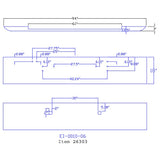 International 9300 18" Chrome Texas Square Bumper