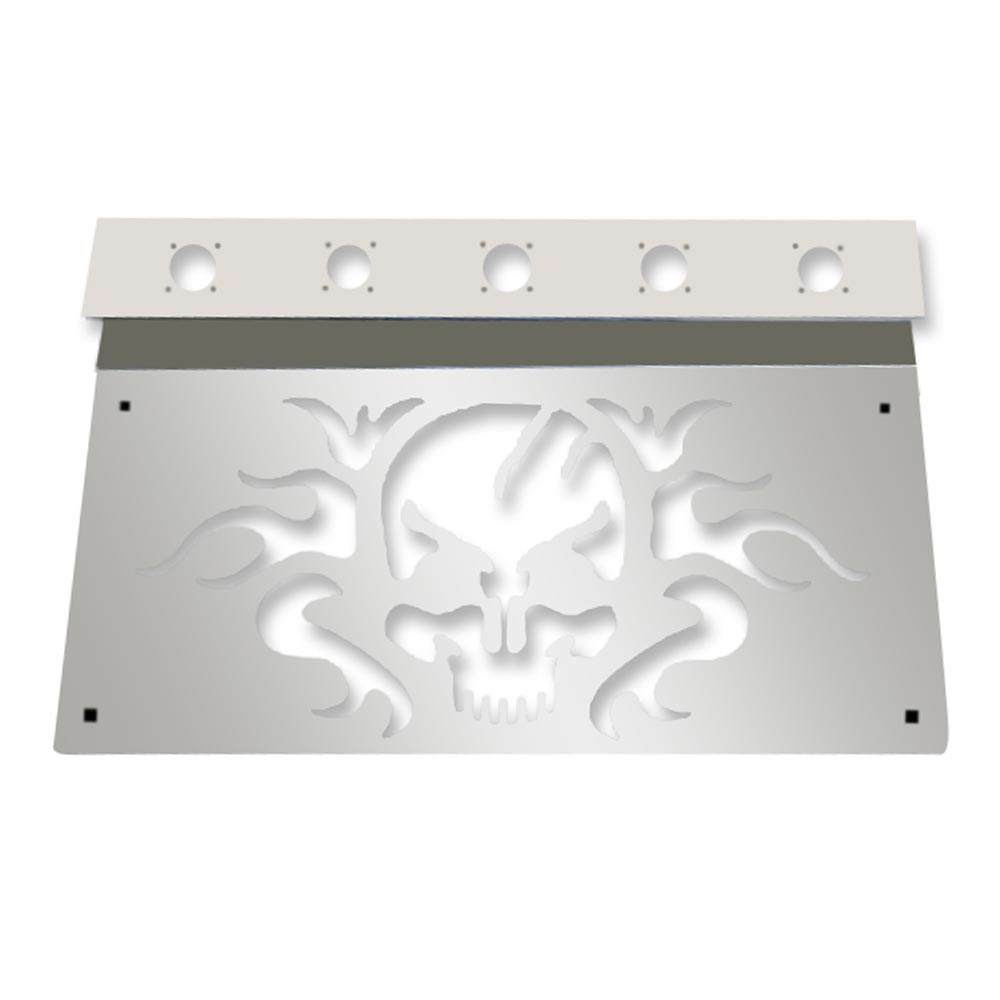 Stainless Skull Mud Flap Anti-Sail Panels (PR)