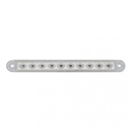 Close-up of 6-1/2" 10 LED flush mounted light bar